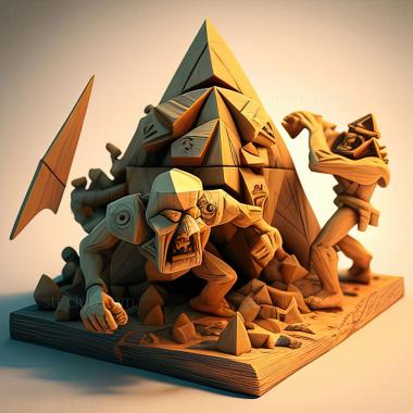 3D модель Битва с врагом внутри боевой пирамиды VS Регирок (STL)